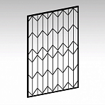 Фото металлическая решетка на окна «r1» 1500х1900 мм (прут 20 мм; рама 20x20 мм) от ПерфоГрад