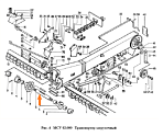 Вал МСУ 02.602 в сборе (вал+звез+подш+головки)